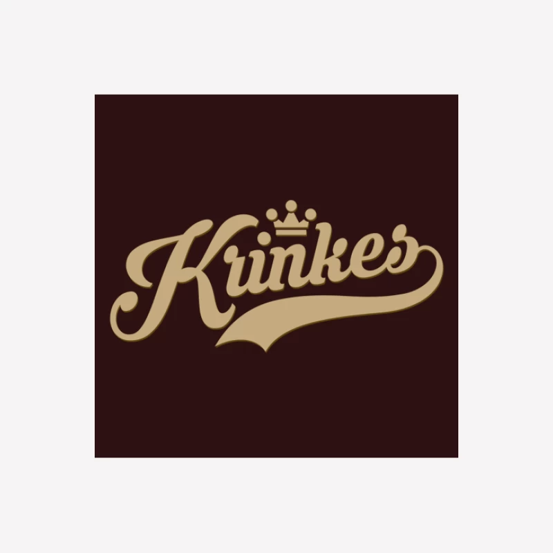 Design emblématique Krinkes en or sur fond sombre Femme T-Shirt