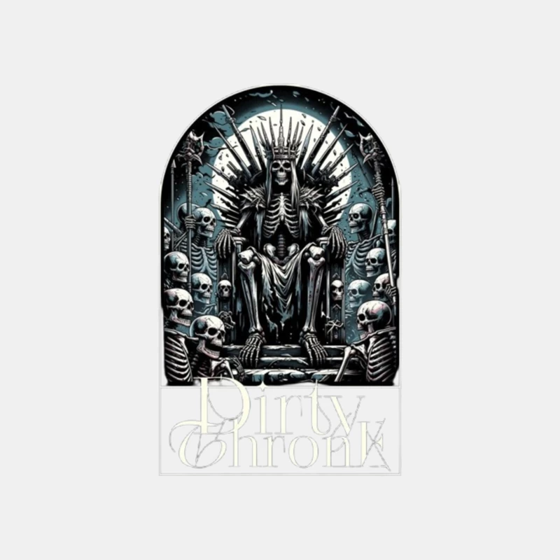 Gothic Skeleton King on Skull Throne Male Tank Top