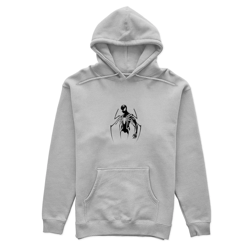 Minimalist Black Suit Spider-Man Symbiote Design Female Pullover Hoodie