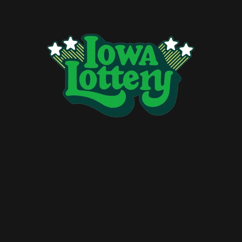 Vintage-Style Iowa Lottery Green Logo with Stars Male Long Sleeve T-Shirt