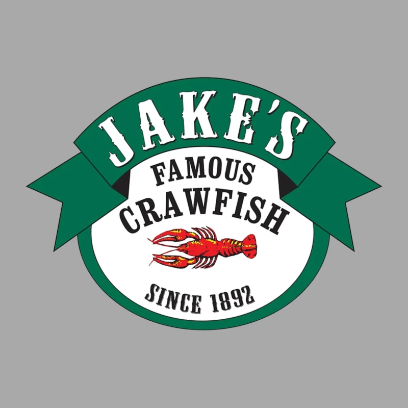 Jake's Famous Crawfish Restaurant - Historic Seafood Logo Since 1892 Male Pullover Hoodie