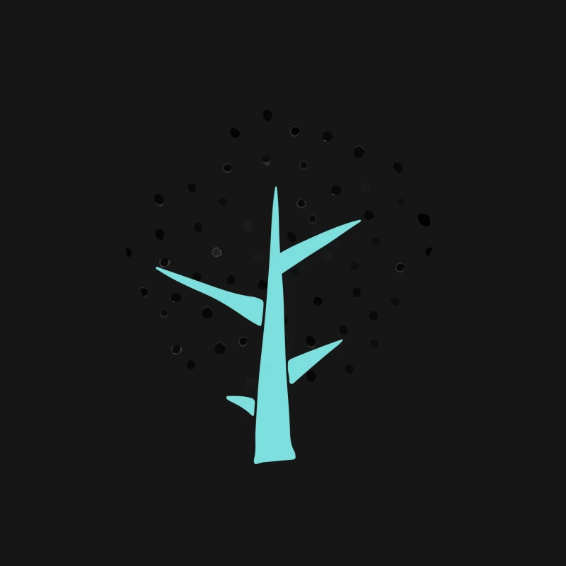 Arbre abstrait avec points Femme T-Shirt