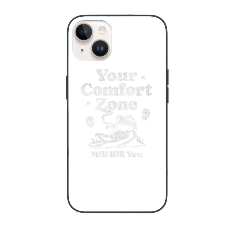 Comfort Zone Typography with Playful Dinosaur Design iPhone Case