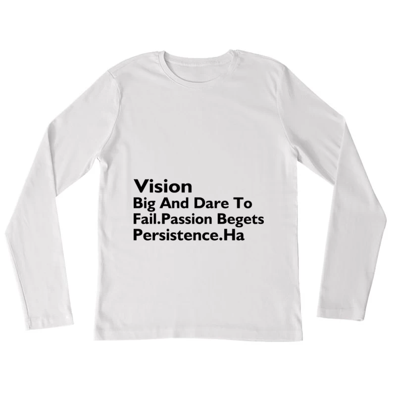 Inspiration und Ausdauer Zitat Damen Langarm T-Shirt