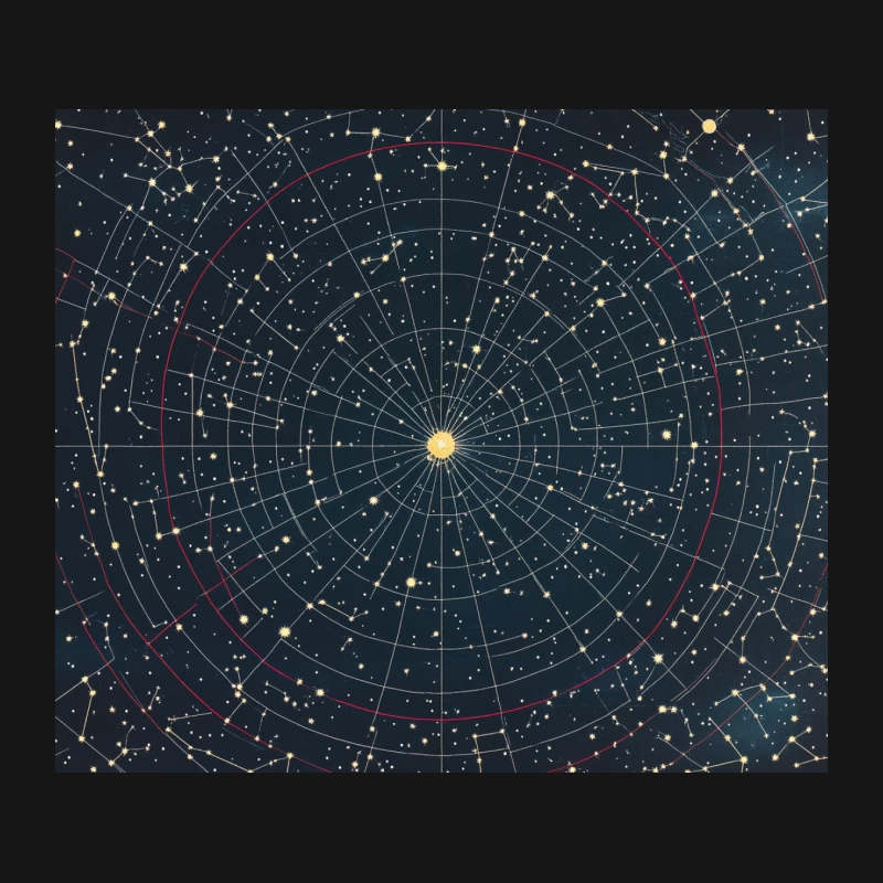 Celestial Star Chart: Mapping the Night Sky's Constellations Mouse Pad