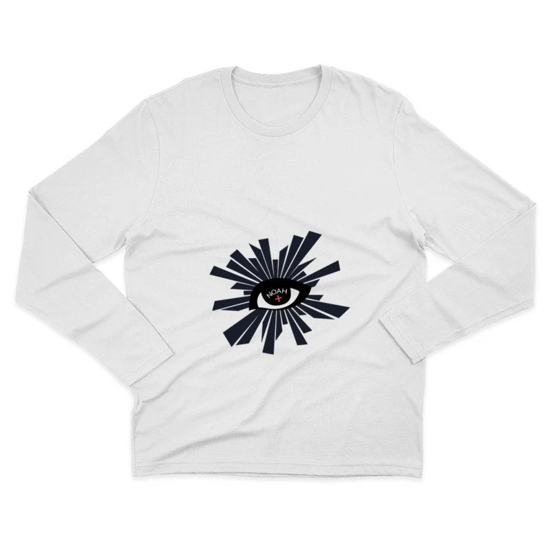 Augenmotiv mit Strahlen Herren Langarm T-Shirt