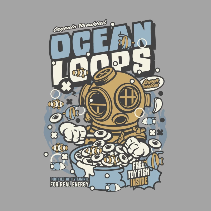 Les céréales Ocean Loops avec un scaphandre Homme T-Shirt
