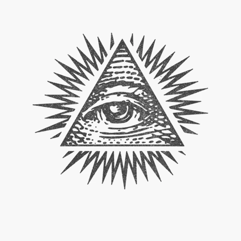 Faded-Style Illuminati Eye Cotton Tote Bag