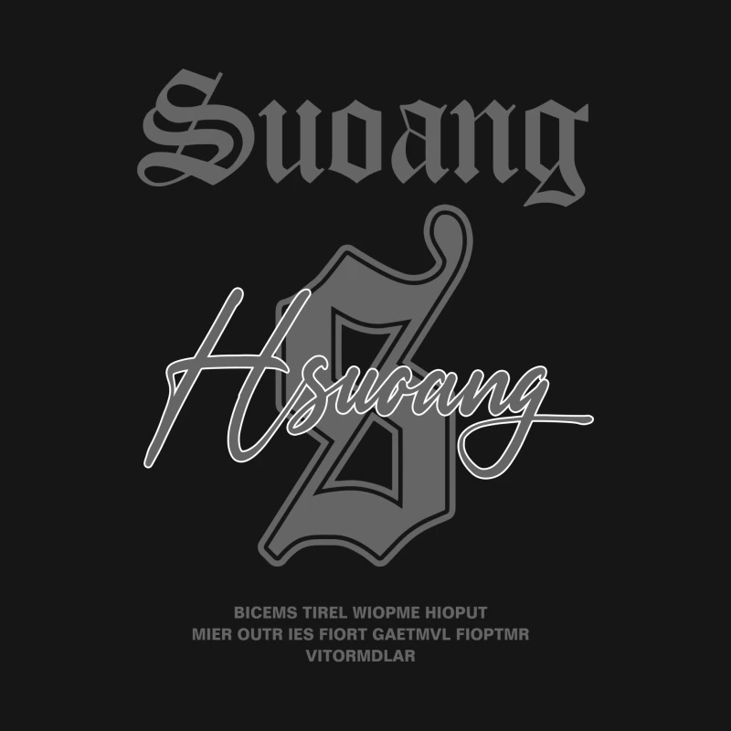 Gothic Typografie Design Herren Langarm T-Shirt