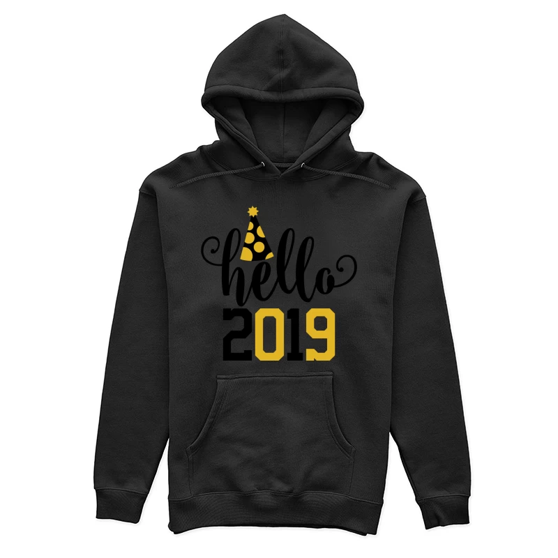 Bonne année 2019 avec chapeau festif Femme Sweat à capuche