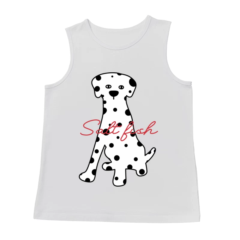 Dalmatiner-Hund mit Salt Fish Schriftzug Herren Tanktops
