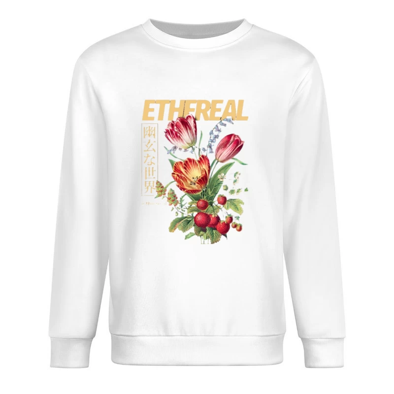 Illustration florale éthérée Homme Sweat-shirt à enfiler