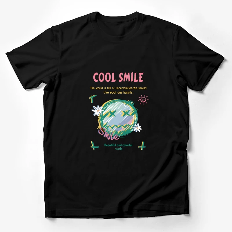 Buntes Lächeln im unsicheren Leben Herren T-Shirt