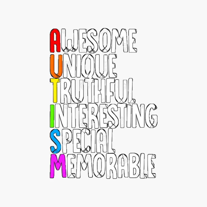 Awesome Autism Pride Design ^U^ Cotton Tote Bag