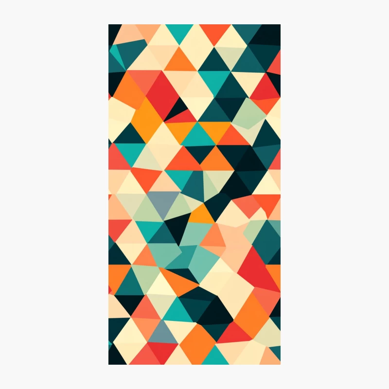 Vibrant Geometric Mosaic: Modern Abstract Triangles iPhone Case