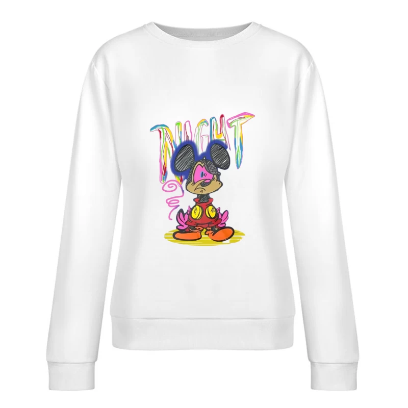Bunter Comic-Nachtstil Damen Pullover Sweatshirt