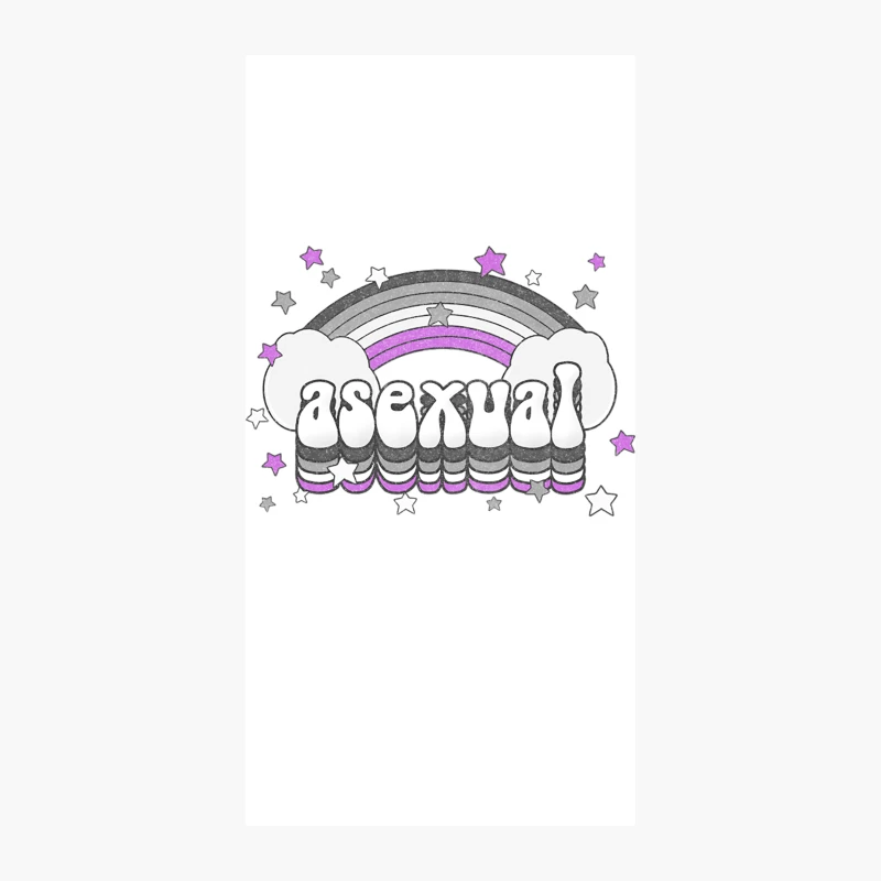 Asexual  Original Rainbow Flag Faded Design iPhone Case