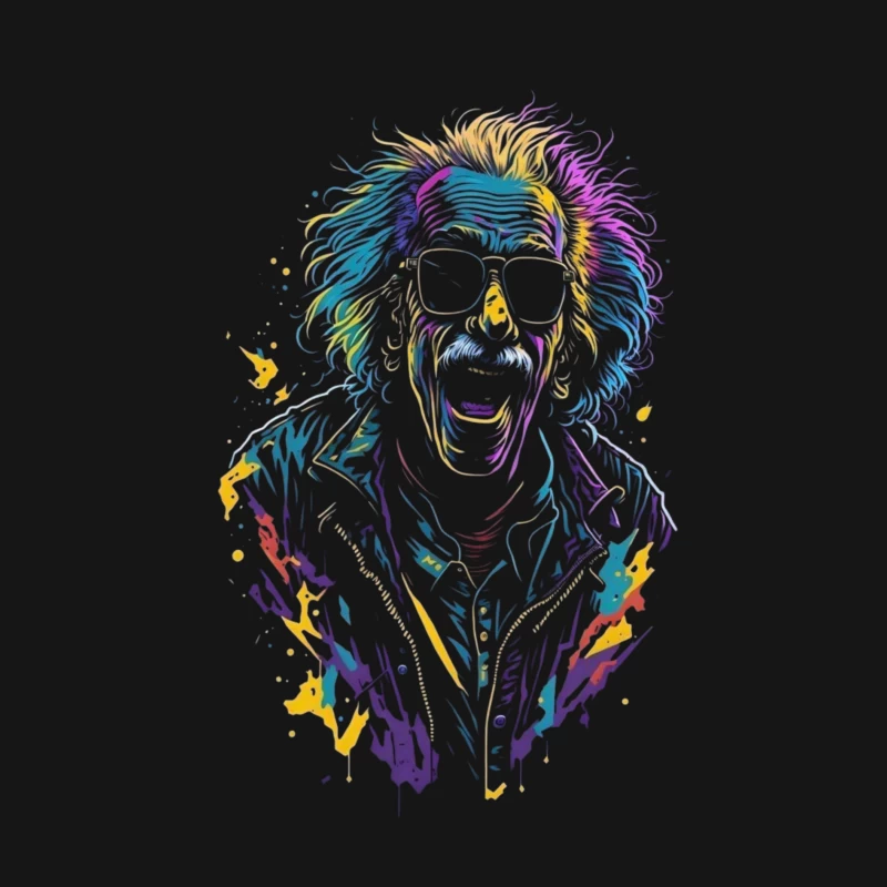 Colorful Retro Cartoon Illustration Male Long Sleeve T-Shirt
