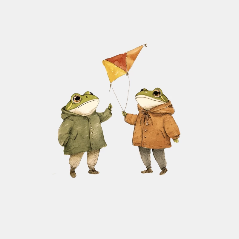 Whimsical Frog Friends Flying a Kite Male Tank Top
