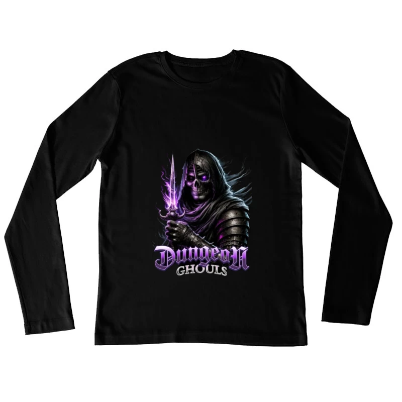 Ethereal Dark Knight with Purple Magic - Dungeon Ghouls Female Long Sleeve T-Shirt