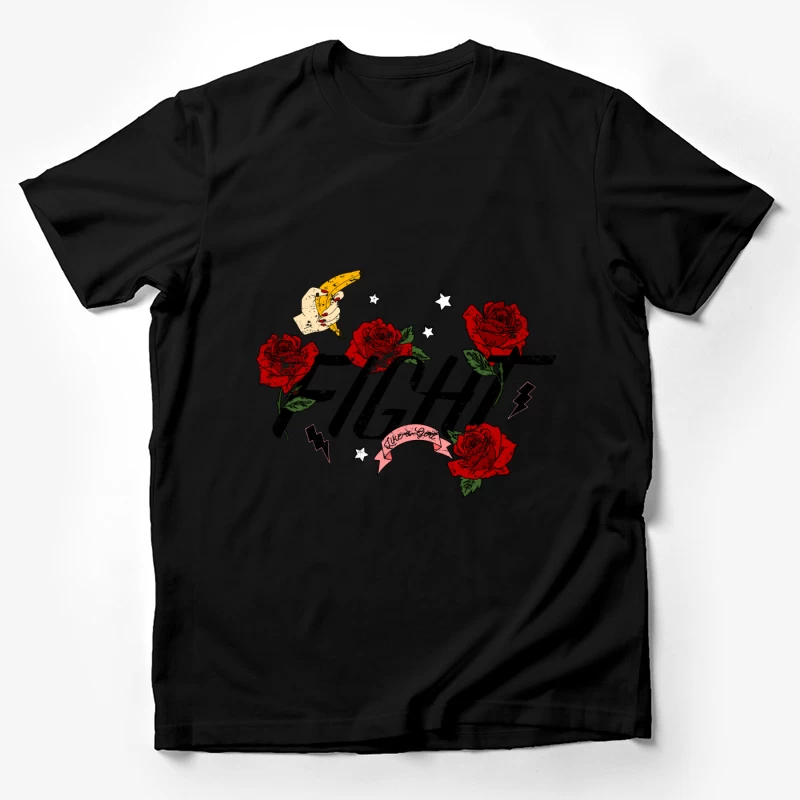 Art Vintage avec Roses et Main Homme T-Shirt