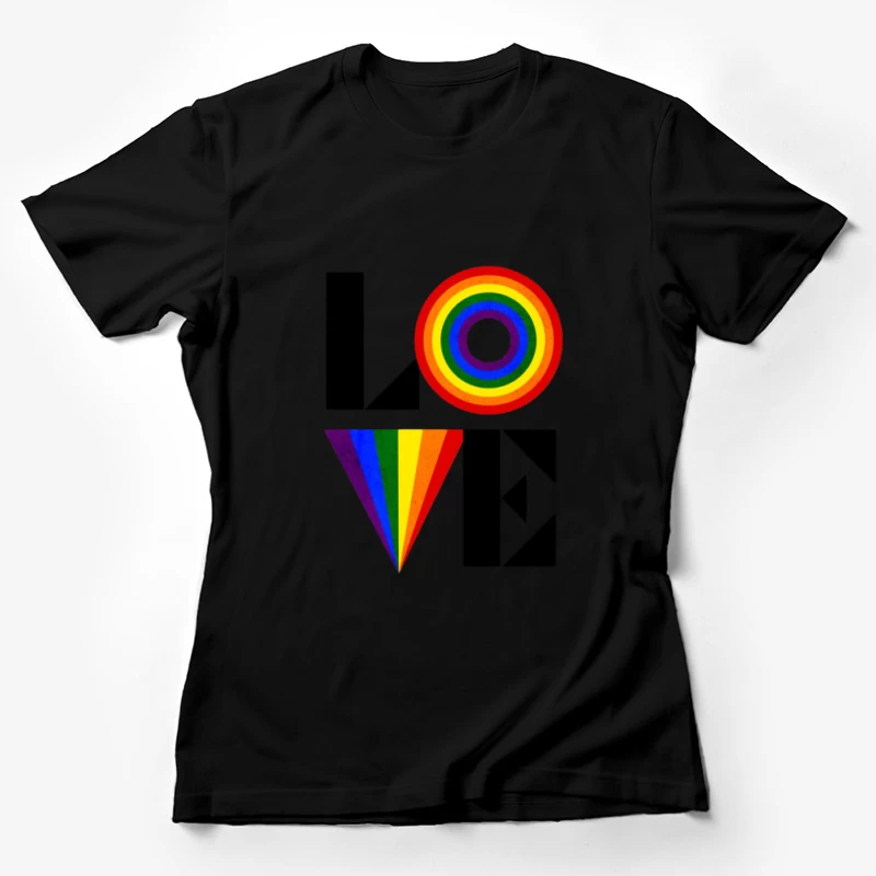 Regenbogenfarben Liebe Design Damen T-Shirt