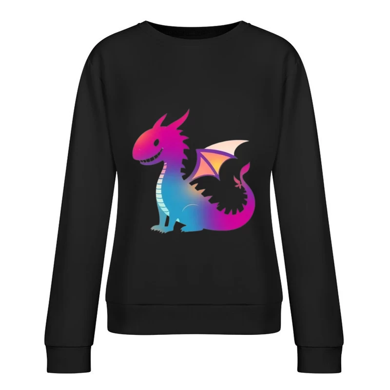 Colorful Cartoon Dragon Female Pullover Sweatshirt