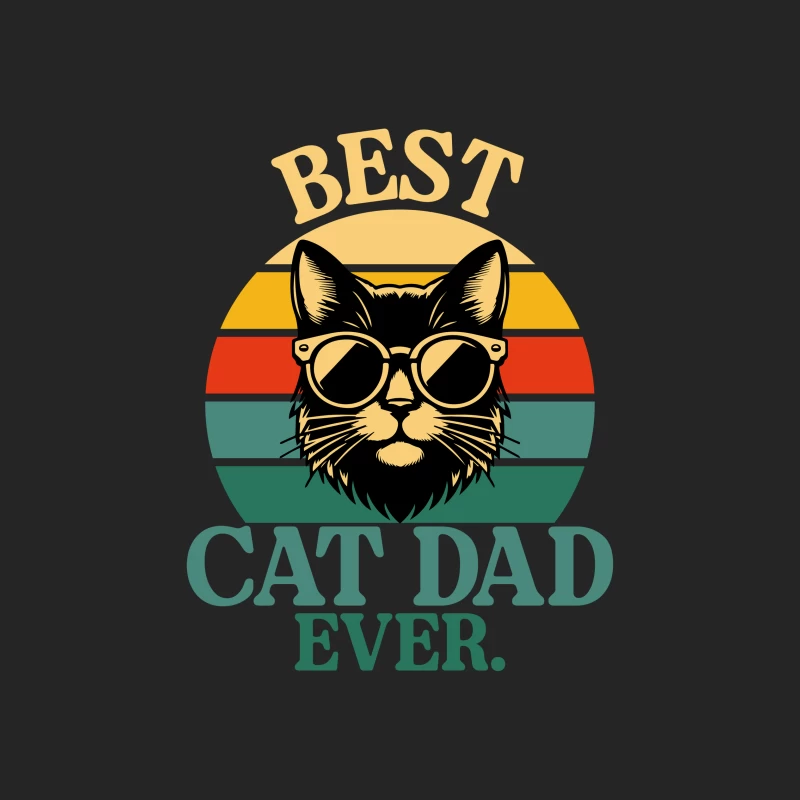 Best Cat Dad Ever Funny Cat Lover Daddy Male Pullover Sweatshirt