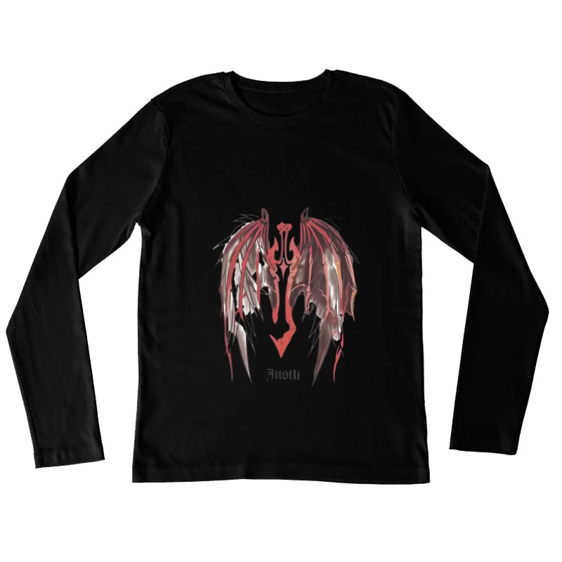 Drachenflügel Emblem Design Damen Langarm T-Shirt