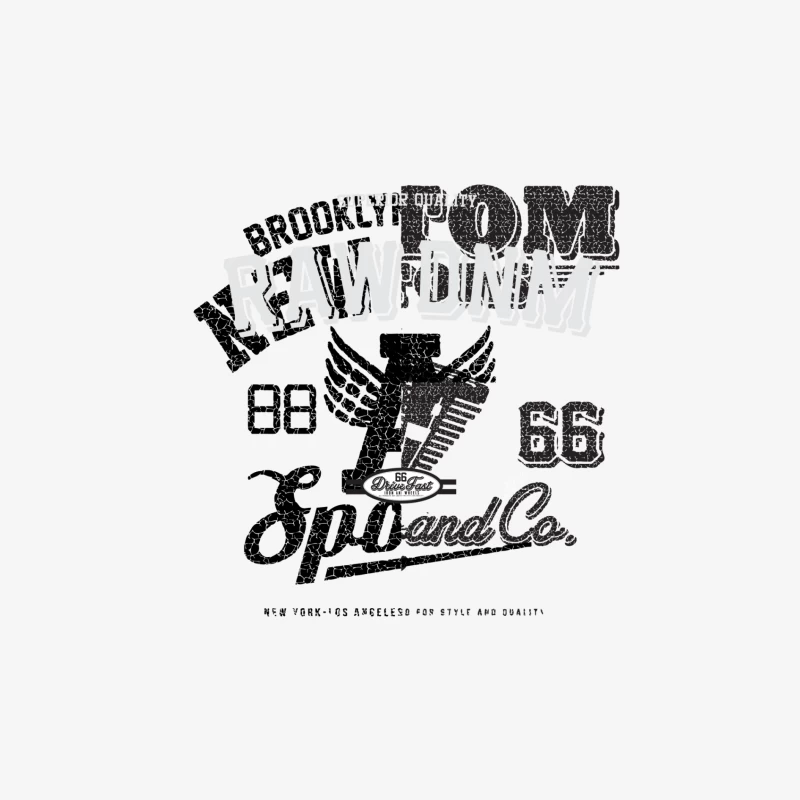 Rohes Denim-Design mit Route 66 Motiv Damen Langarm T-Shirt
