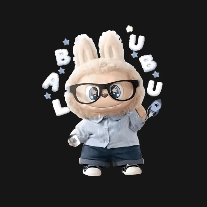 Kuscheliger Hase mit Brille und Mikrofon Damen Langarm T-Shirt