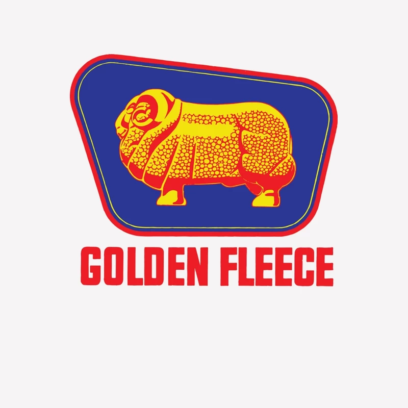 Vintage Golden Fleece Logo with Geometric Sheep Design Female T-Shirt