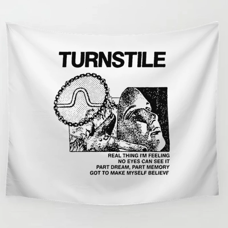 Turnstile Punk Rock Album Cover Art - "Real Thing I'm Feeling" Tapestry