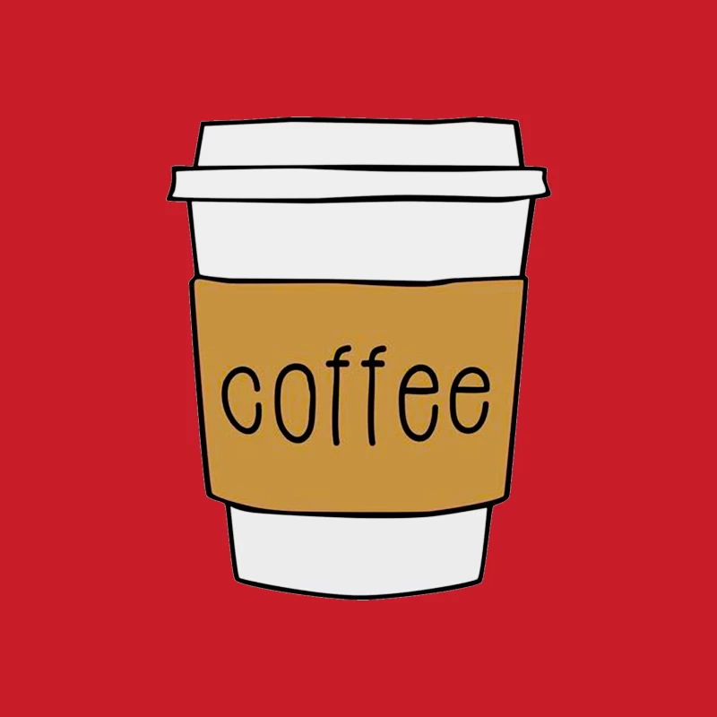 Coffee Cup Illustration Male Pullover Hoodie