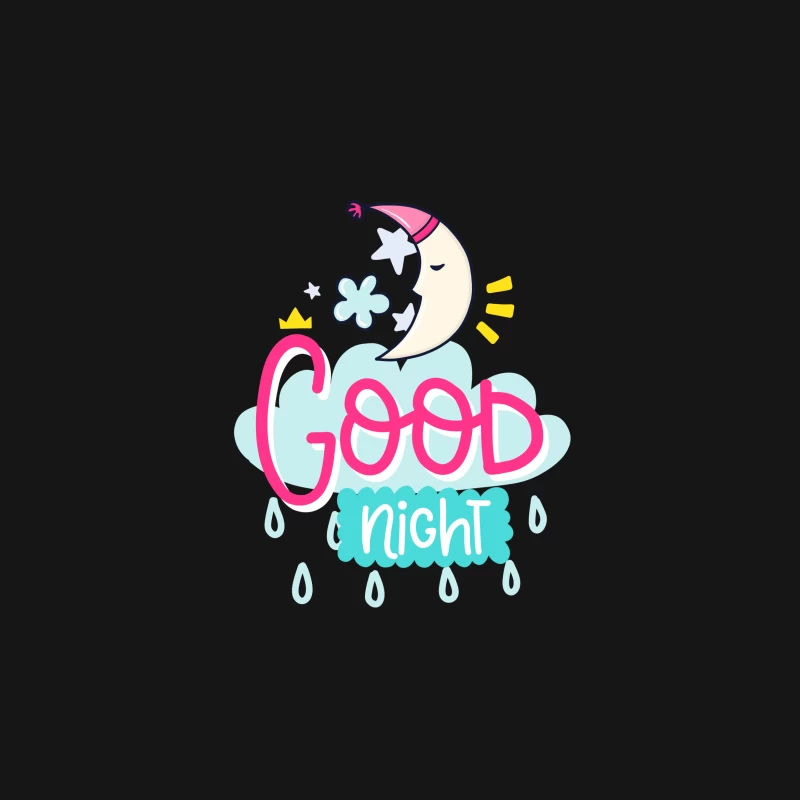 Bonne nuit avec lune joyeuse Femme T-Shirt
