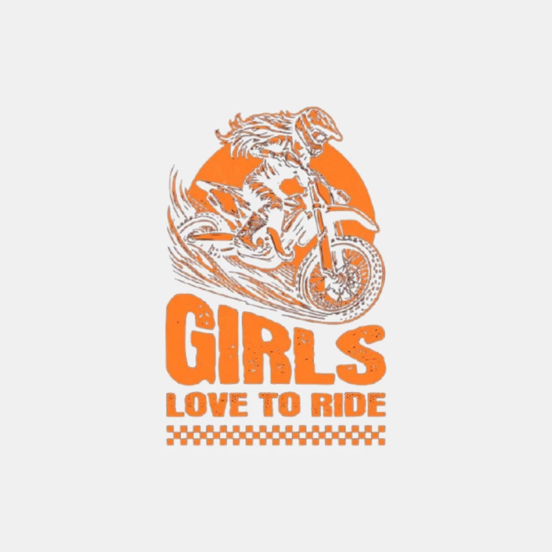 Girls Love to Ride - Motocross Racing Design Male Tank Top