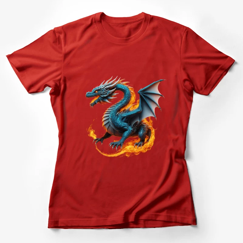 Mythical Fire-Breathing Dragon Female T-Shirt