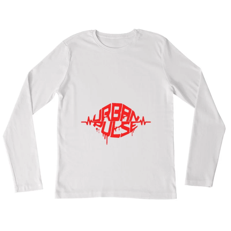Design urbain avec motif de pulsation Femme Manches Longues T-Shirt