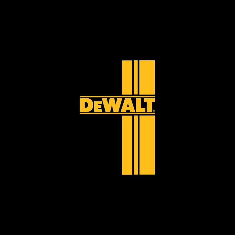 DeWalt Power Tools Brand Logo in Yellow Desk Mat