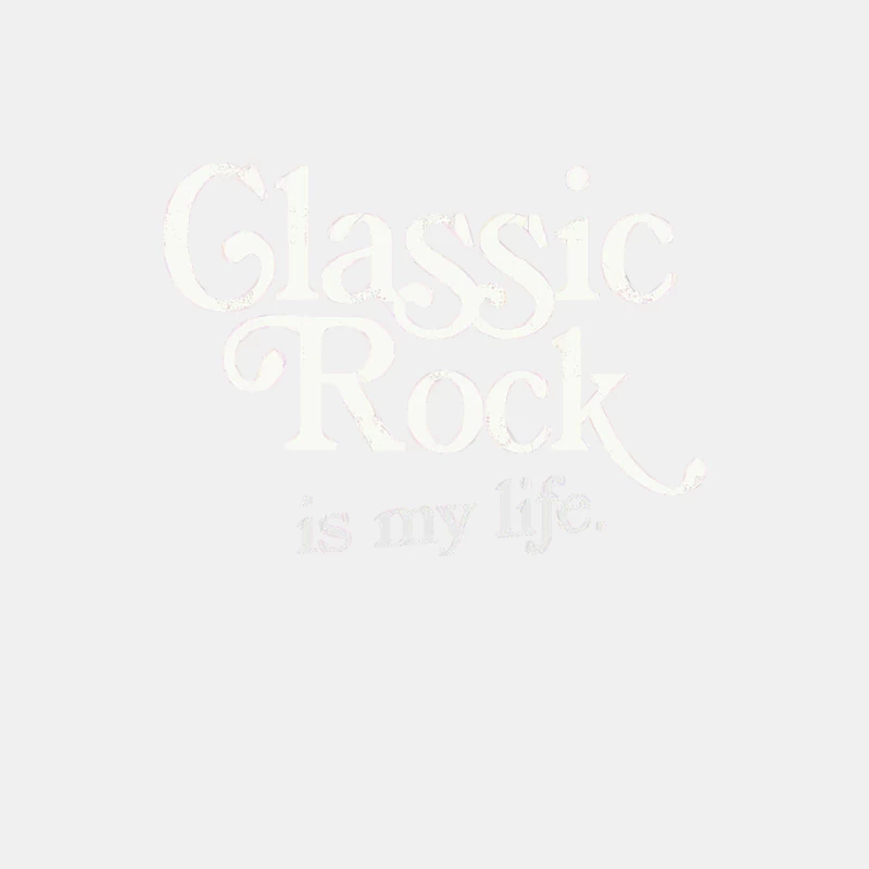 Classic Rock Lifestyle Typography on White Male Tank Top