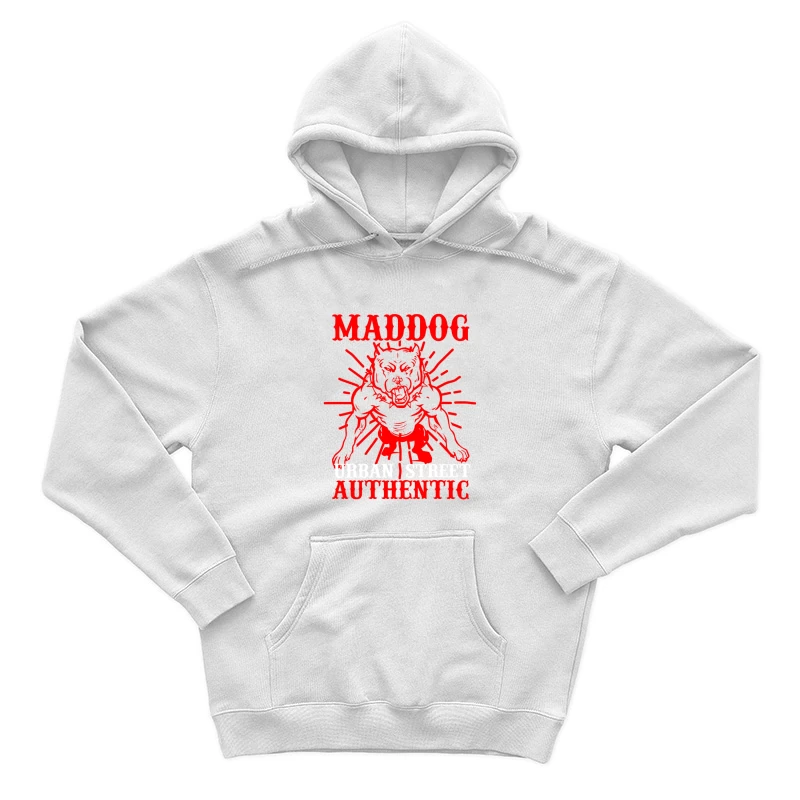 T-shirt authentique de style urbain avec motif de chien Homme Sweat à capuche