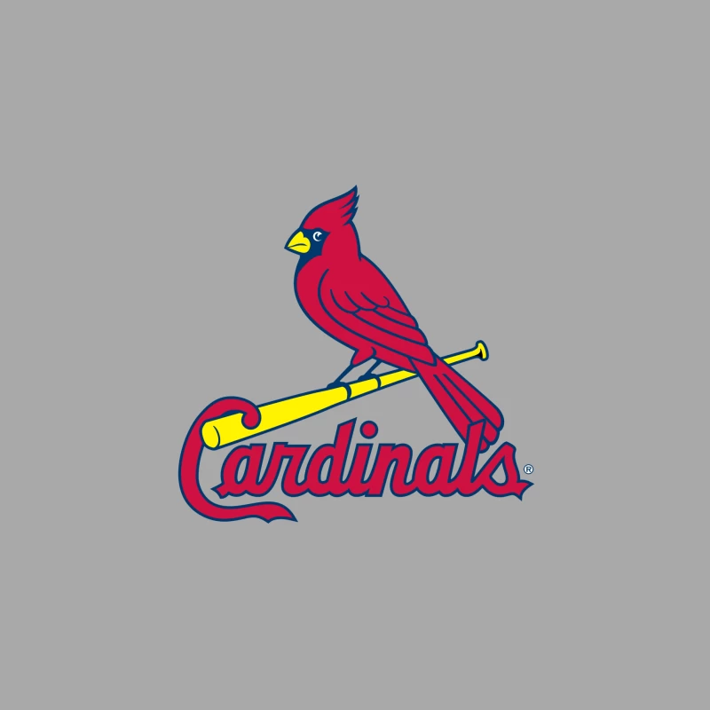 St. Louis Cardinals MLB Team Logo with Red Cardinal Mascot Male Pullover Hoodie