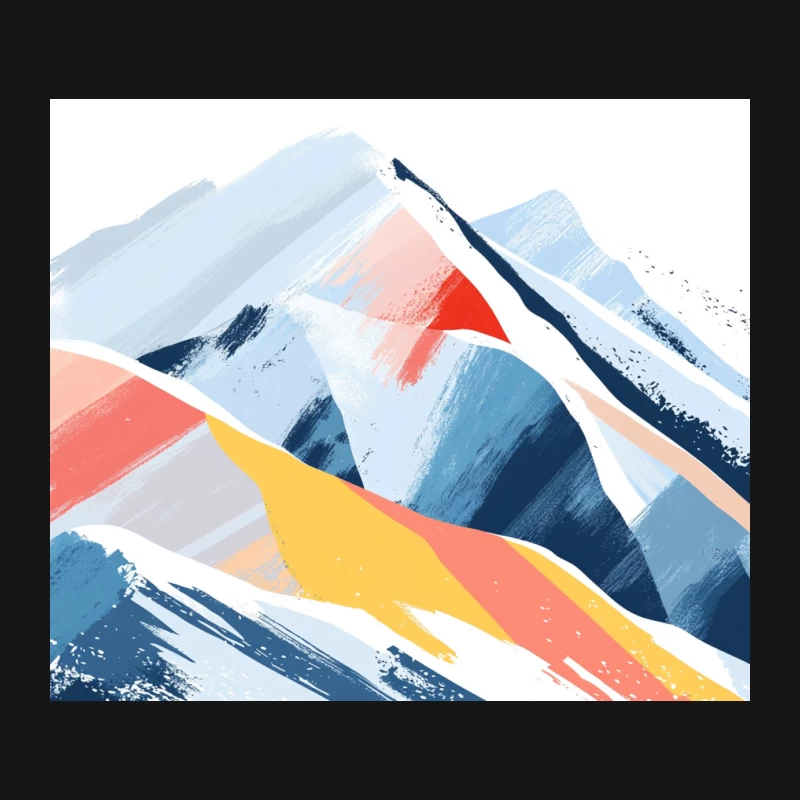 Vibrant Abstract Mountain Landscape Mouse Pad