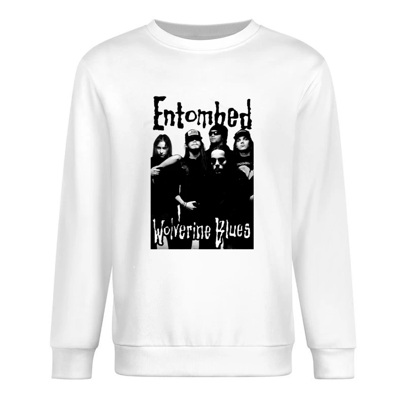 Entombed Wolverine Blues Black White Male Pullover Sweatshirt