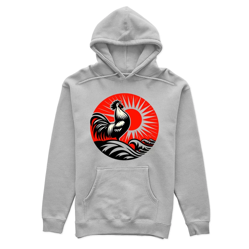 Rooster in Sunrise Female Pullover Hoodie