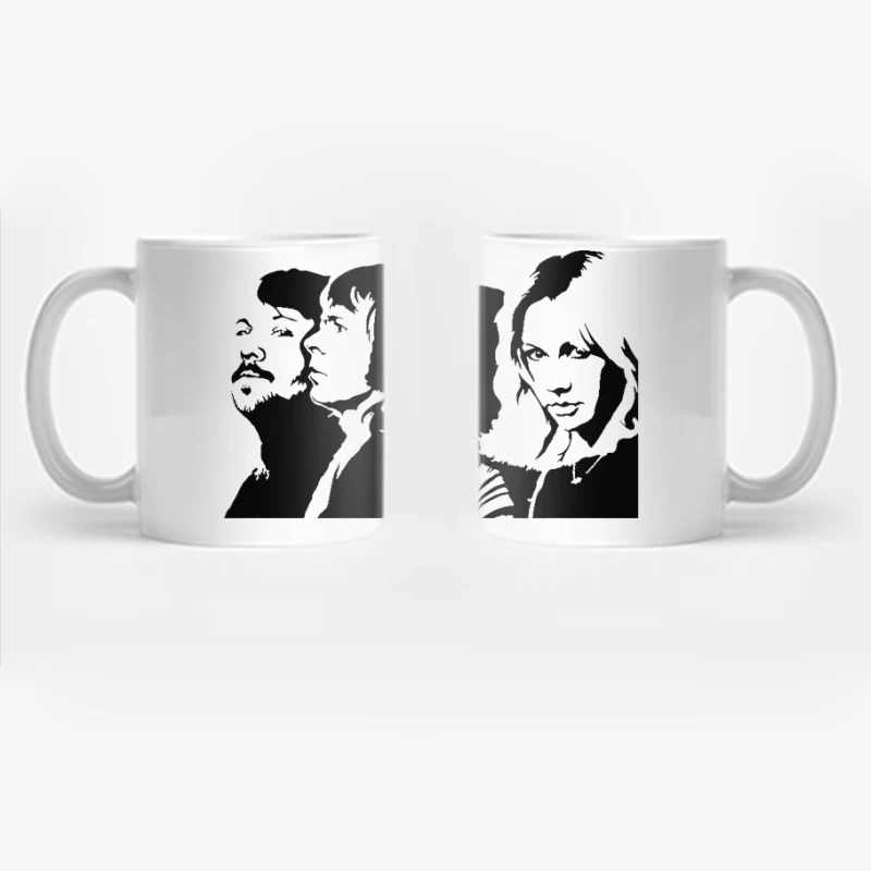 Abba Black White Coffee Mug