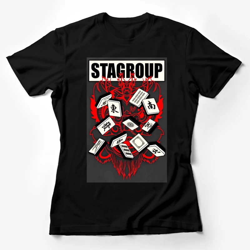 Mahjong und Drachenkunst Damen T-Shirt