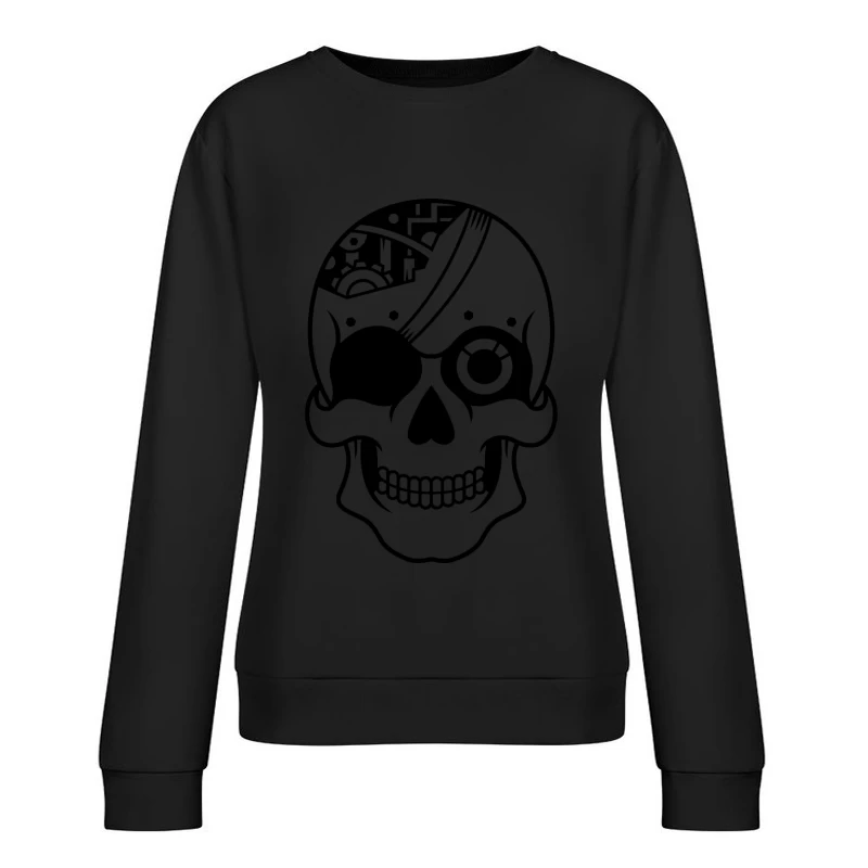 Tête de mort mécanique Femme Sweat-shirt à enfiler
