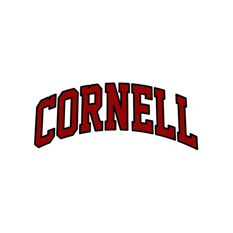 Cornell University Red Arched Text Logo Coffee Mug