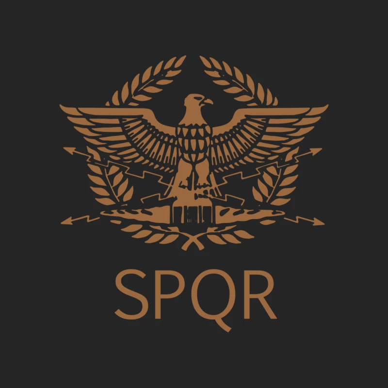 Roman Eagle Emblem with SPQR Inscription Female Pullover Sweatshirt